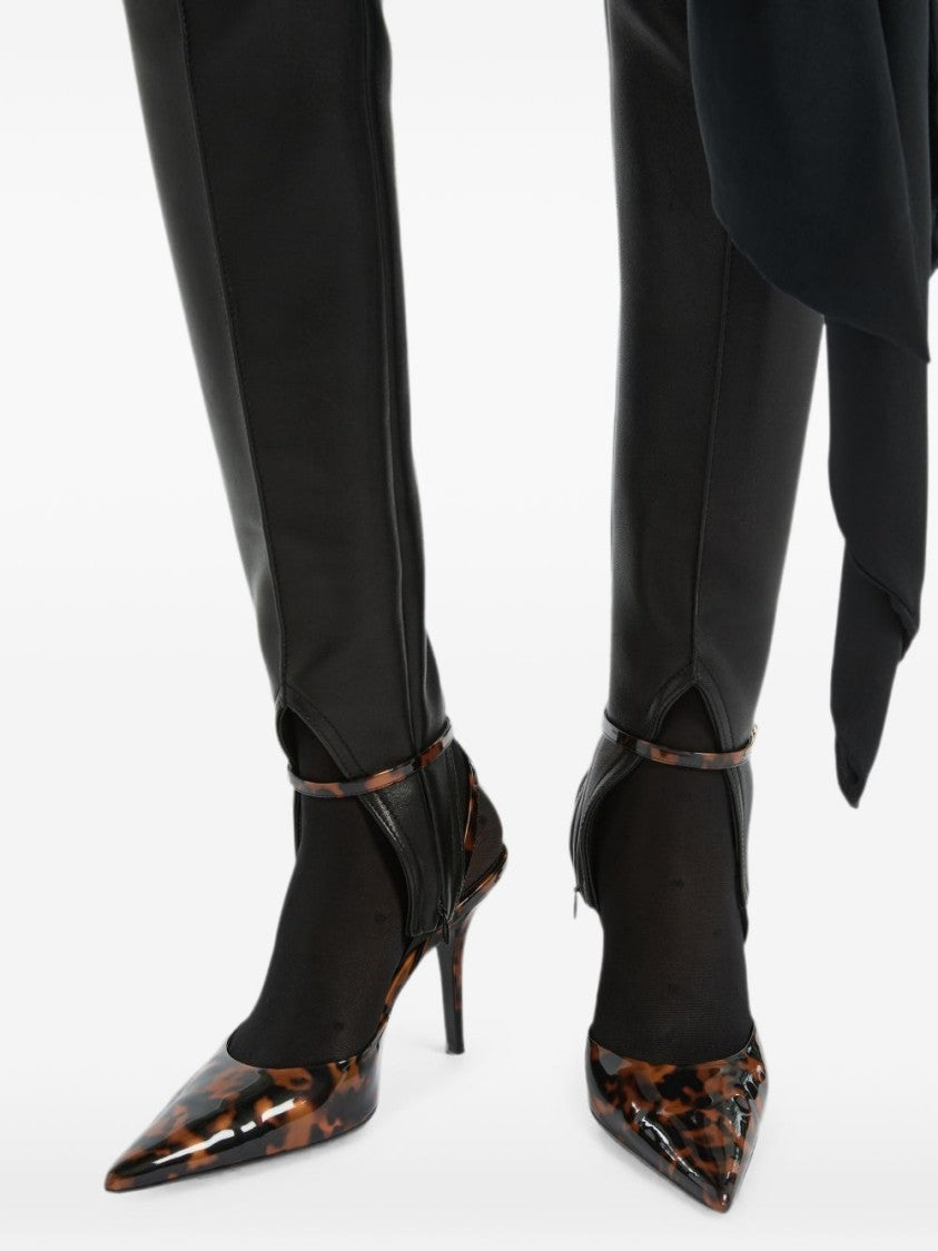 Balmain Tortoiseshell Glossy Pointed-Toe Pumps