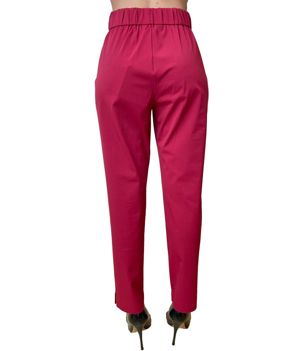 Max Mara Dark Red Mmlpaio Polyamide Trousers