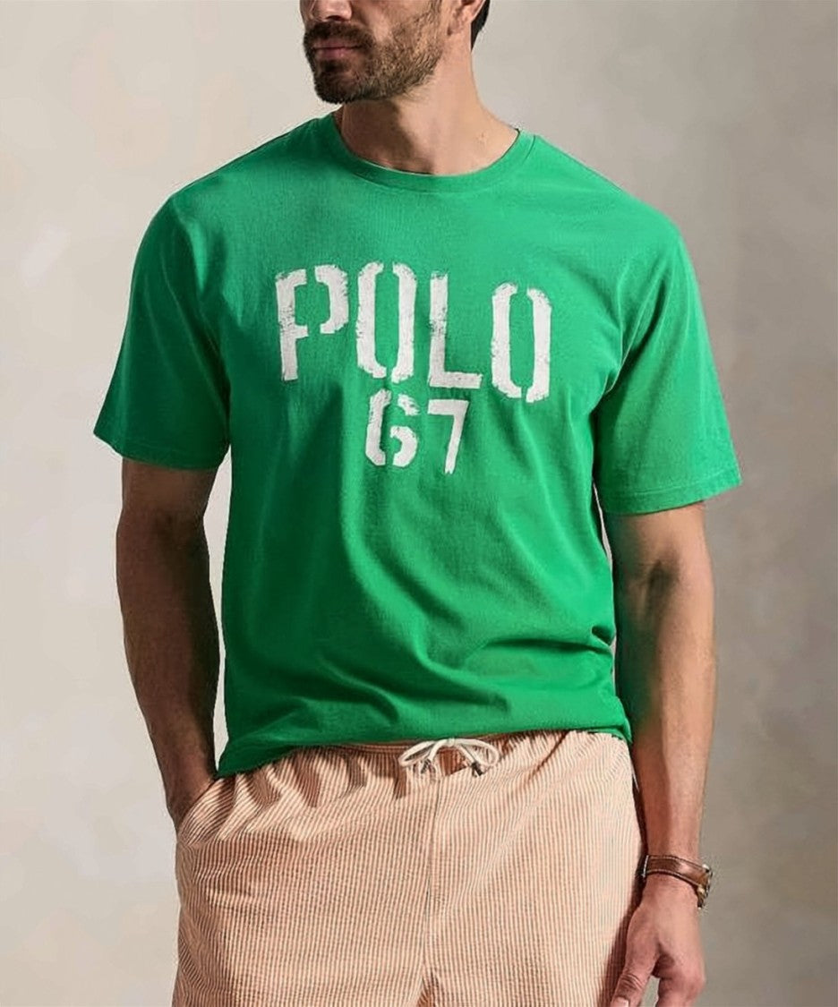 Polo Ralph Lauren Distressed Polo 67 Print Short-Sleeved T-Shirt
