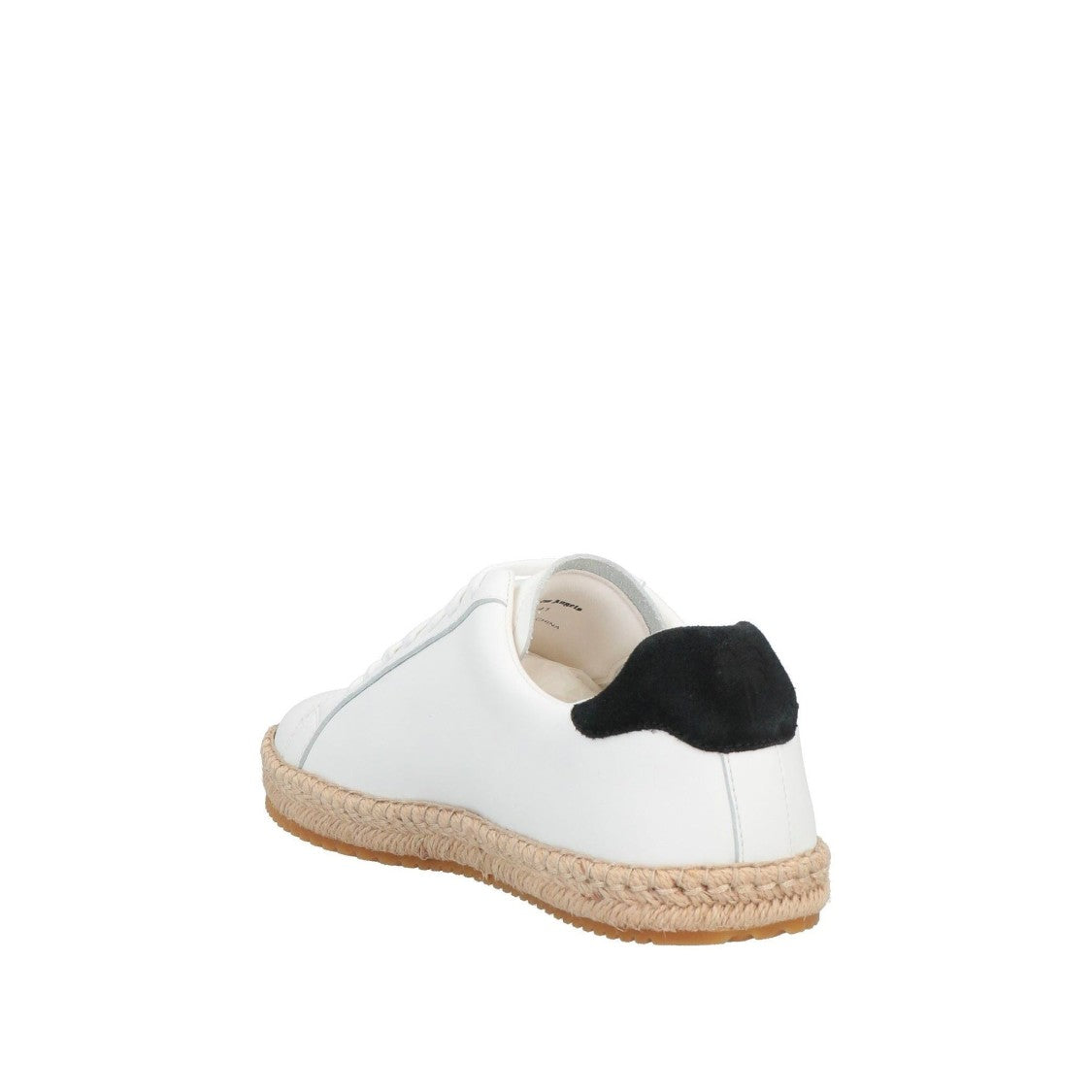Palm Angels Leather Sneakers With Woven Espadrille-Style Sole