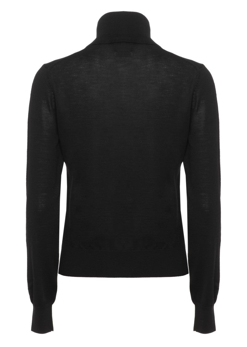 Polo Ralph Lauren Black High Neck Wool Sweater