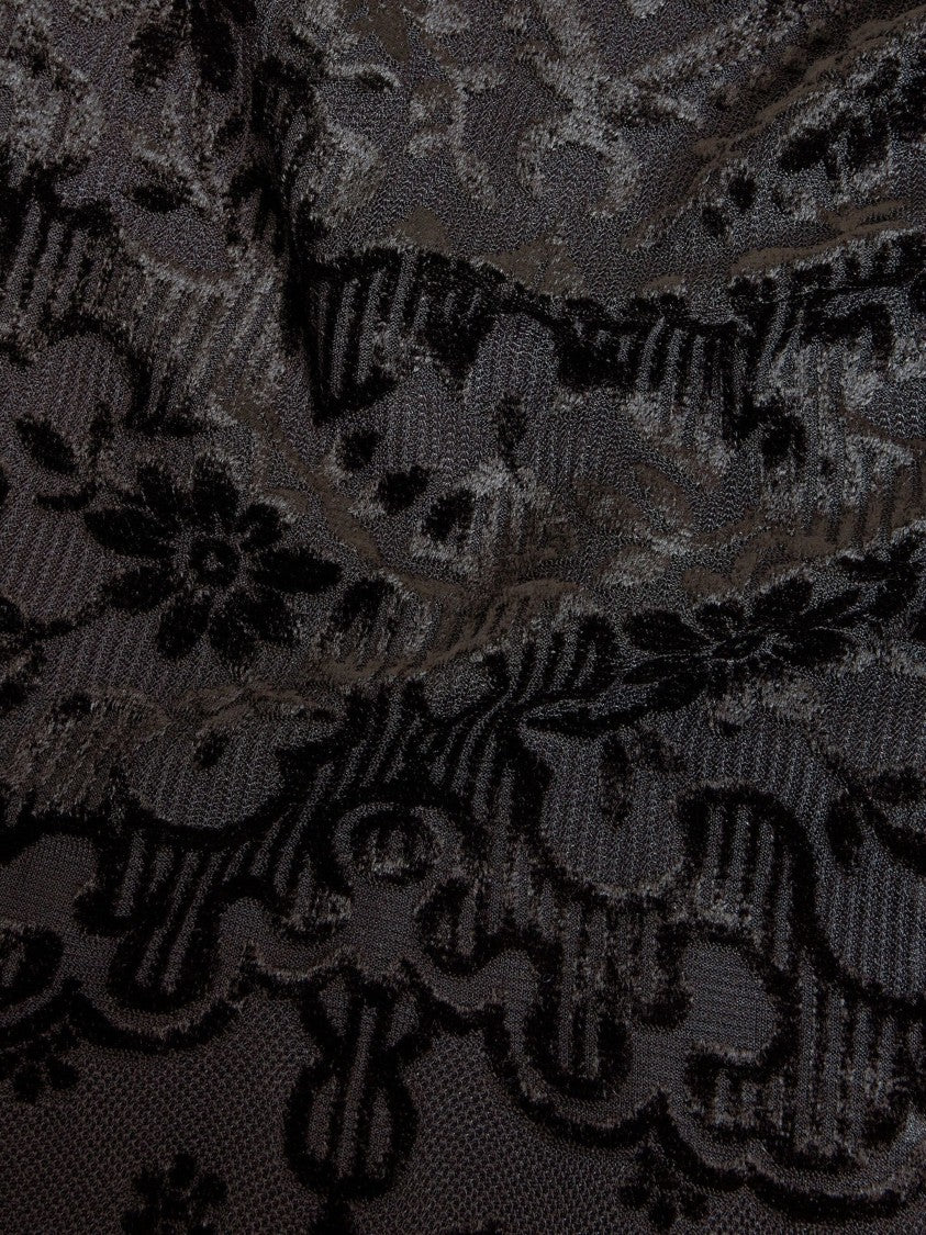 Etro Tulle And Jacquard Velvet Top