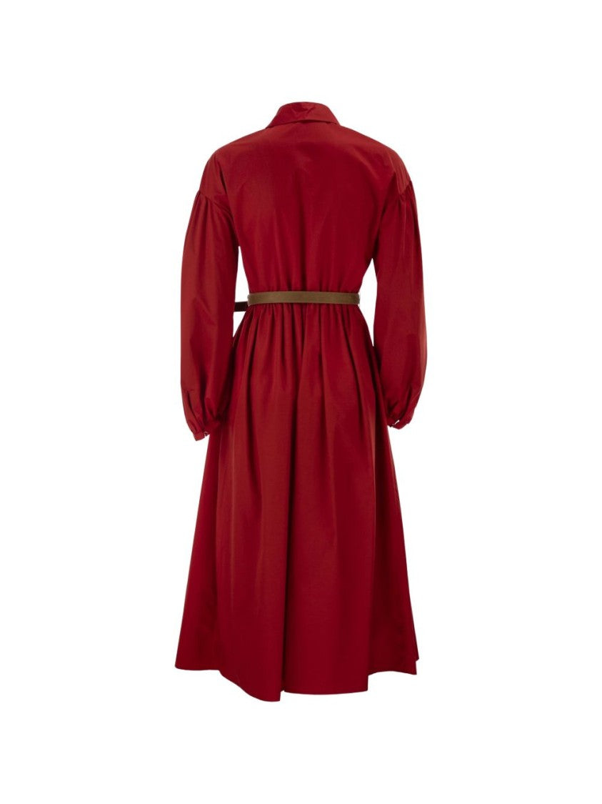 Max Mara Calf-Length Dress With Balloon Sleeves