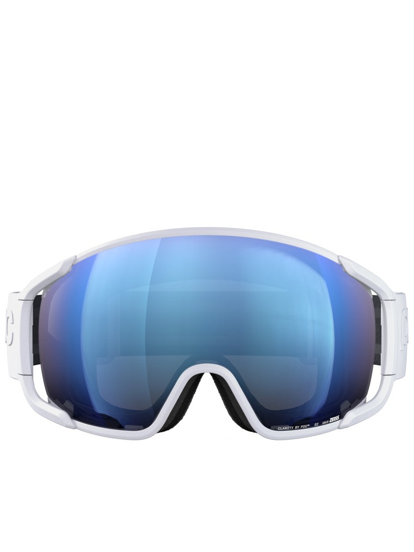 Poc White Zonula Wraparound Reflective Ski Goggle