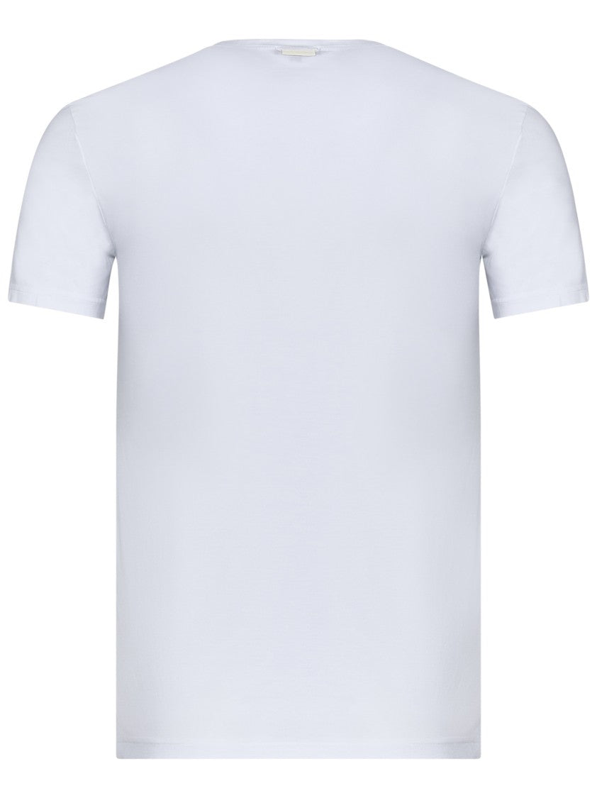 Zegna Refined White T-Shirt With Classic Crew Neckline