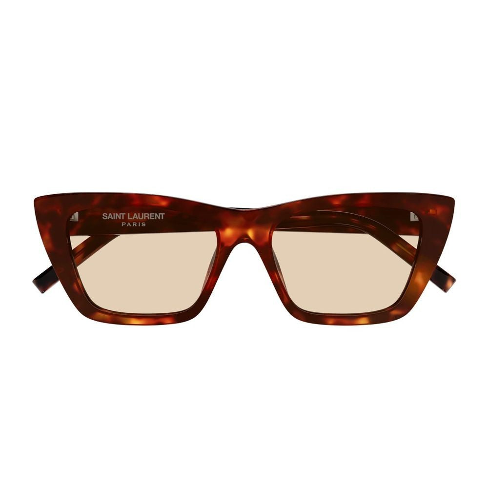 Saint Laurent Sl 276 Mica Linea Sl Logo Butterfly-Frame Sl 276 Mica Sunglasses In Dark Havana Acetate