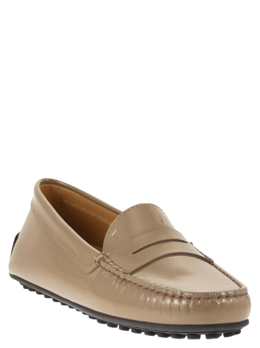 Tod's City Gommino Moccasin In Glossy Leather