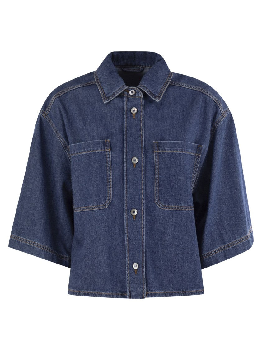 Max Mara Enza - Denim Crop Shirt