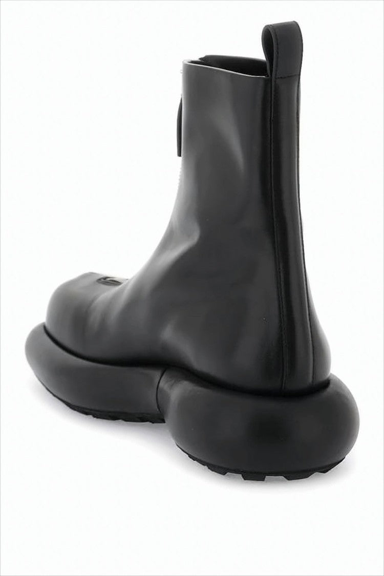 Jil Sander Smooth Leather Boots With Distinctive Rounded Sole