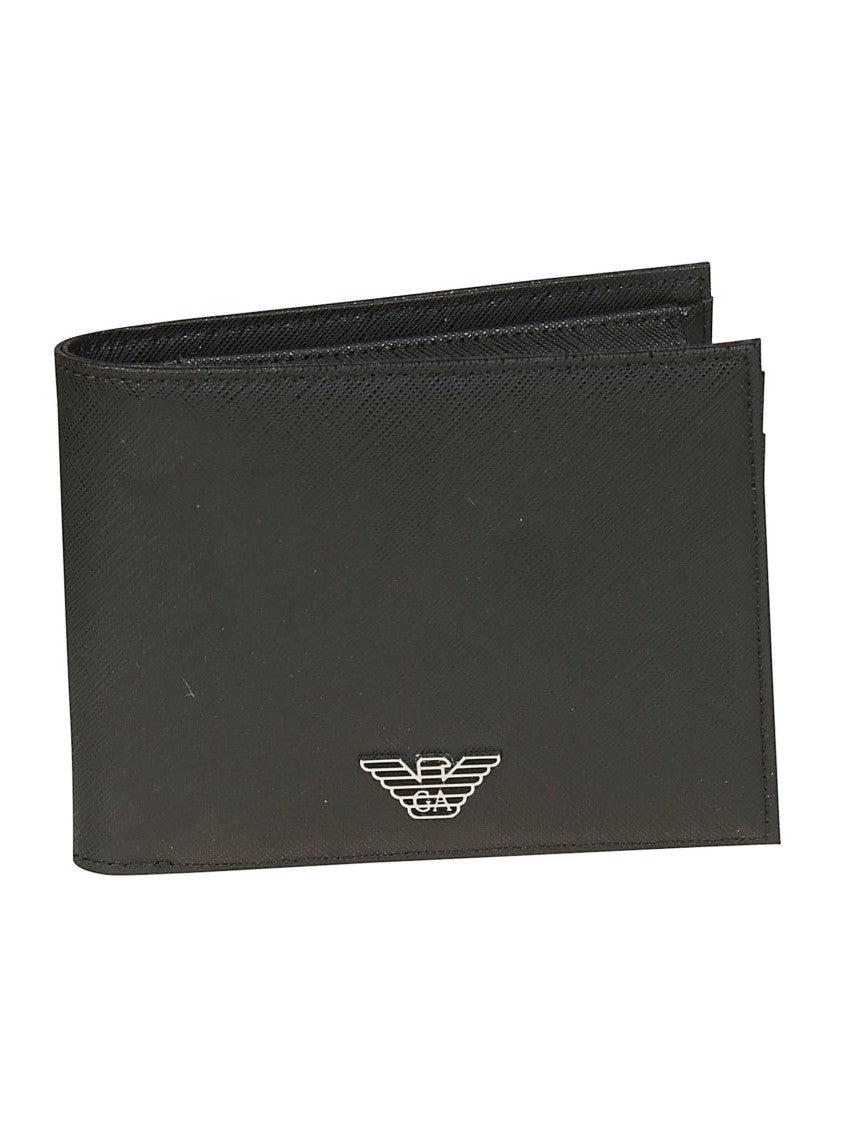 Emporio Armani Textured Logo Plaque Wallet
