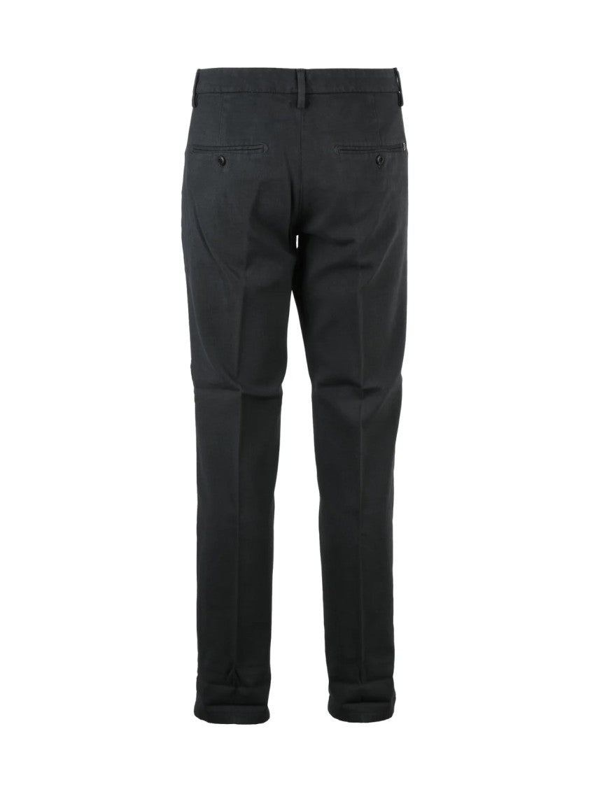 Dondup Grey Spiritissimo Tailored Stretch Cotton Trousers