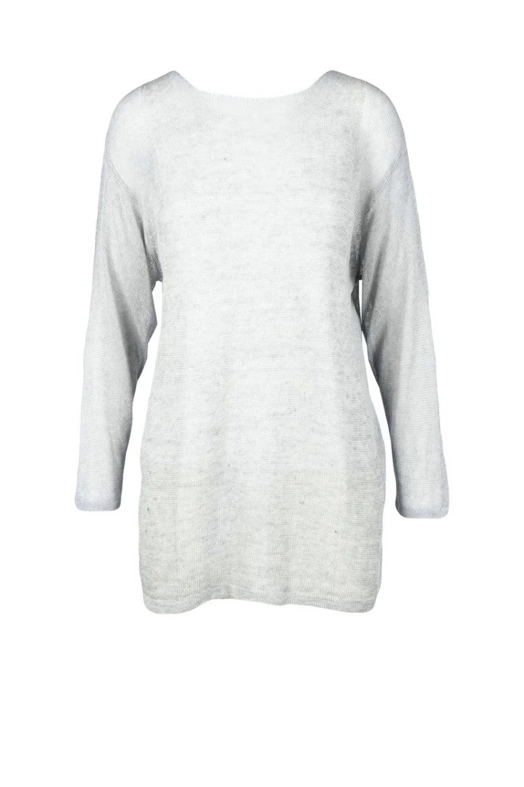 Collection Privee? Heathered Grey Lightweight Sweater