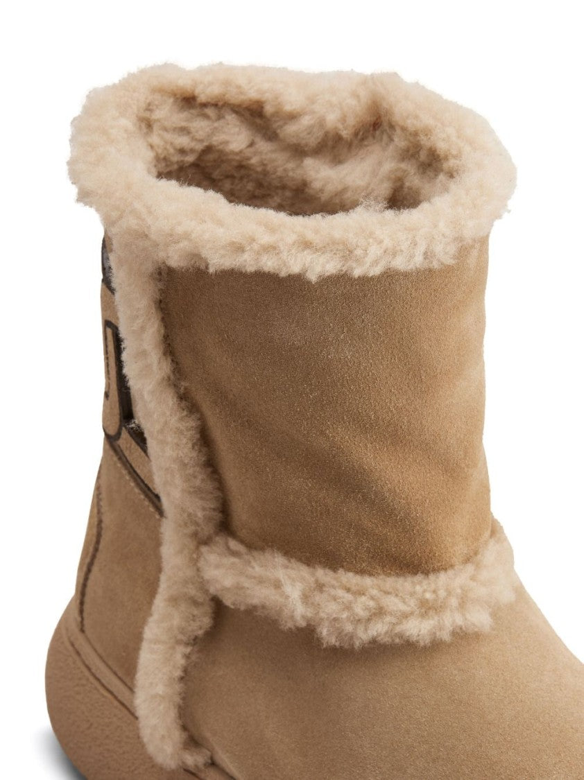 Tod's Lambskin Ankle Boots With Cozy Shearling Lining