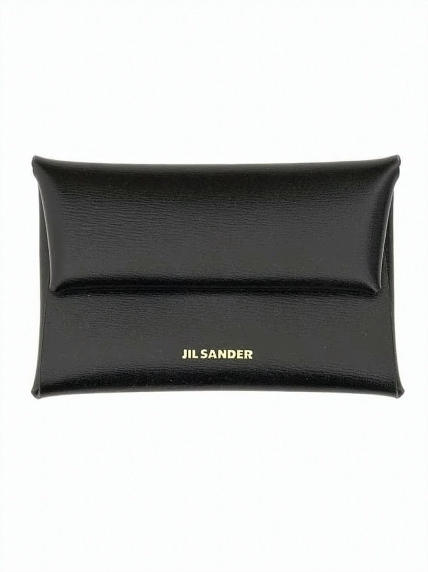 Jil Sander Rectangular Black Wallet With Glossy Finish