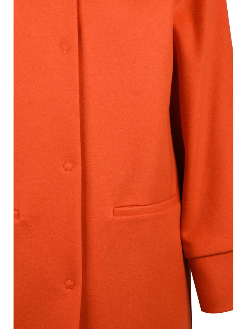 Oliver Horigamy Orange Virgin Wool-Blend Coat