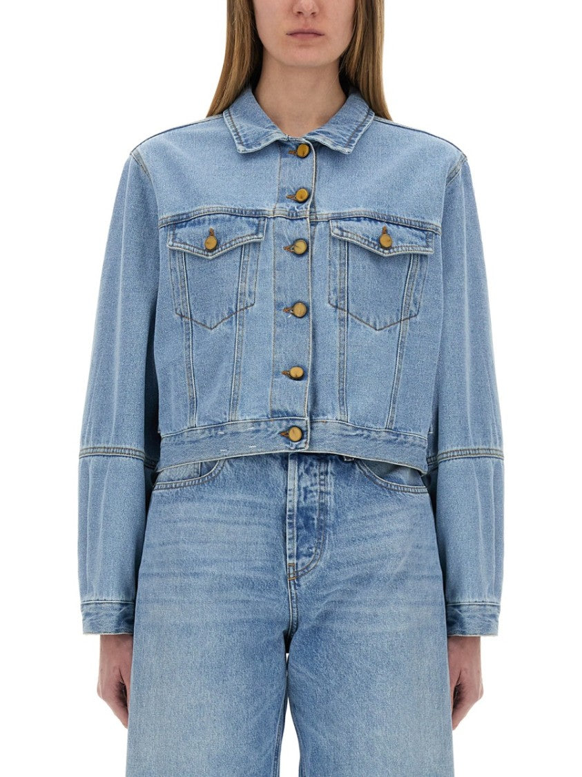 Alysi Cropped Denim Jacket