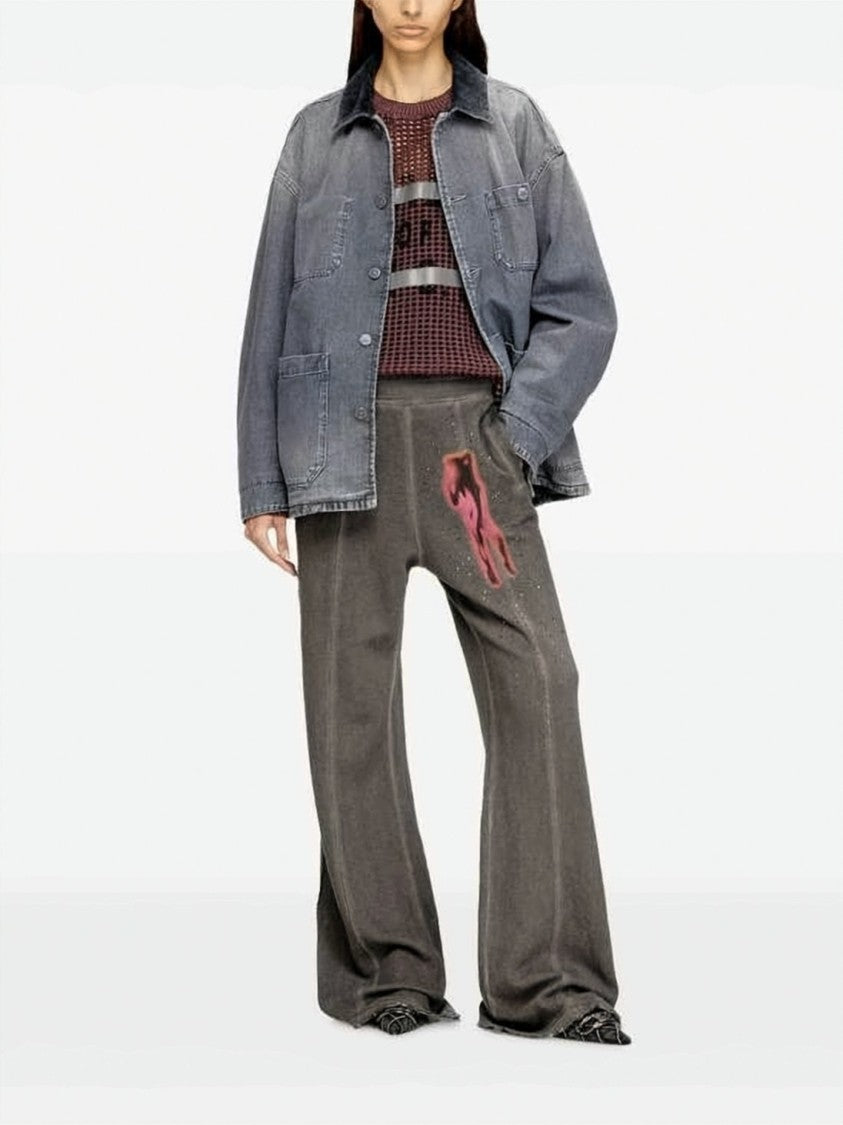 Diesel Relaxed-Fit Faded Grey Denim Jacket