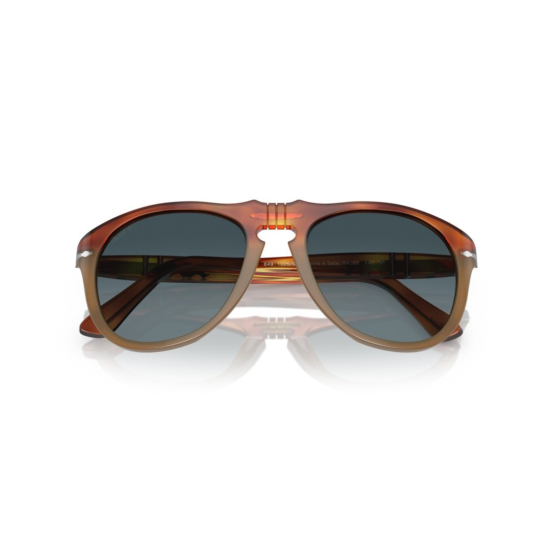 Persol 0Po0649 Rounded Tortoiseshell Sunglasses With Keyhole Bridge
