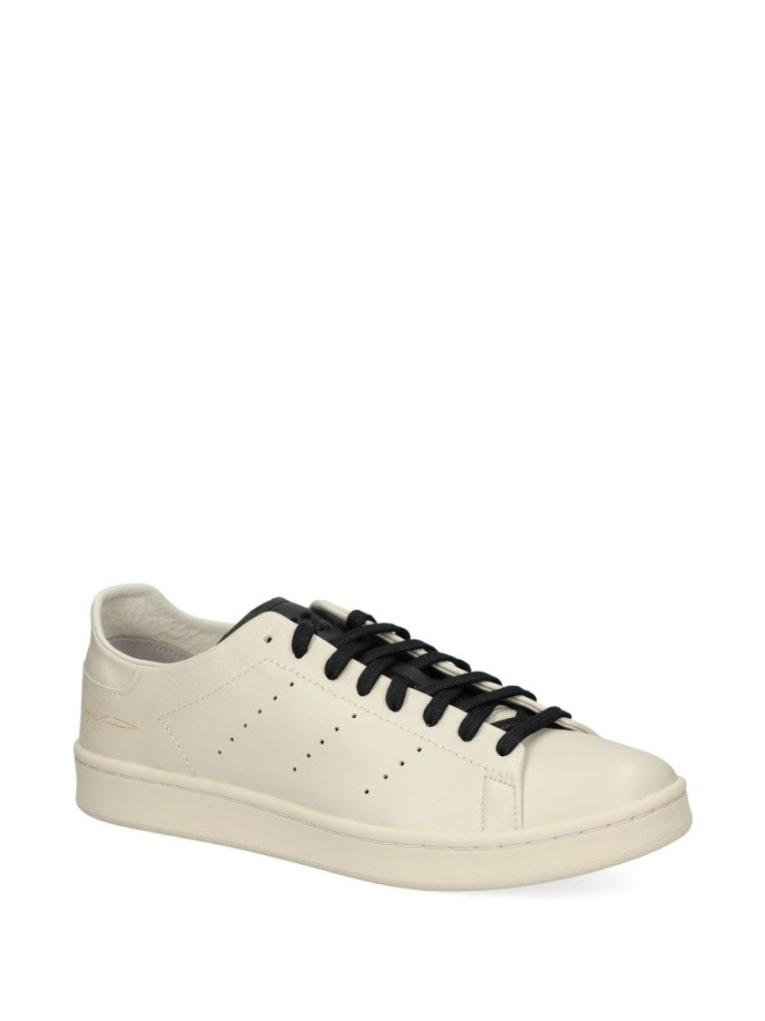 Y-3 Calf Leather Sneakers With Perforated Detailing