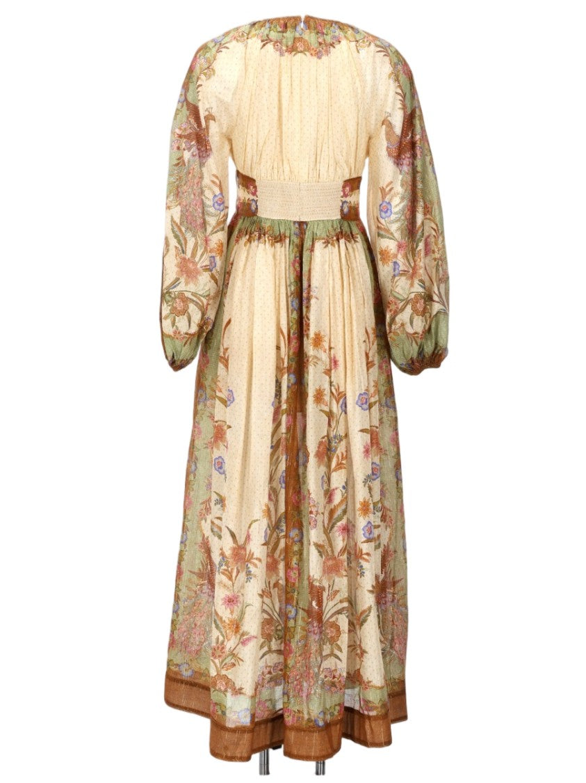 Zimmermann Maxi Dress With Floral Pattern And Voluminous Sleeves