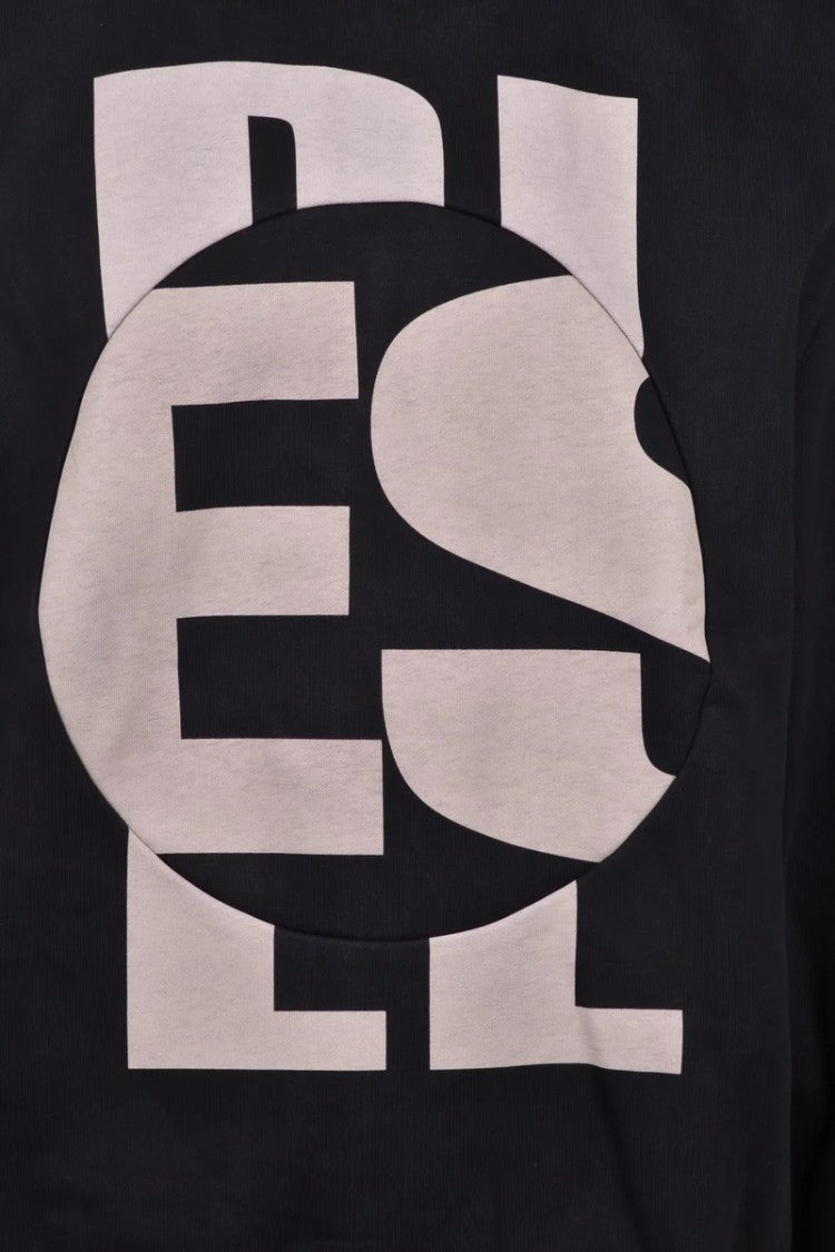 Diesel Black/Beige Cotton Polyester Men's Hoodie