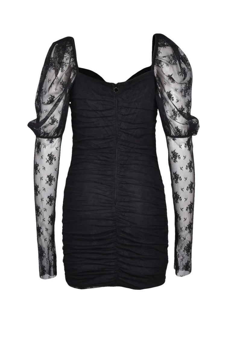 Aniye By Ruched Voile Sheath Dress - Black