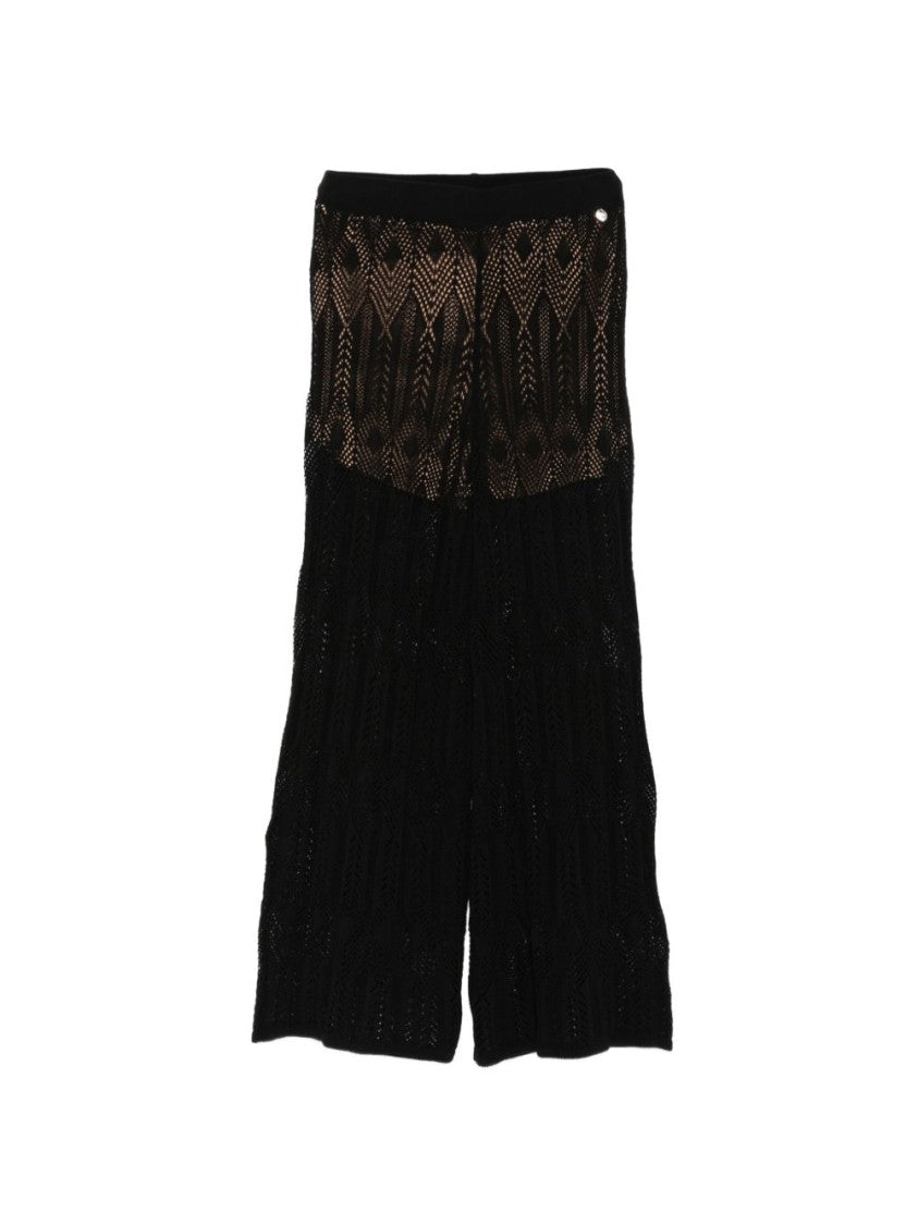 Liu Jo Black Lace Elasticated Shorts