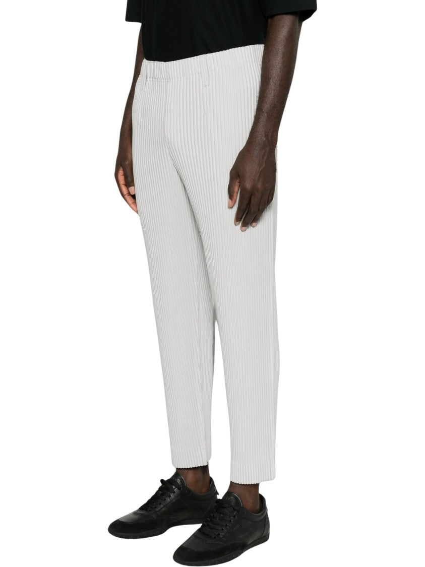 Homme Plissé Issey Miyake Plissé-Effect Cropped Trousers With Relaxed Fit
