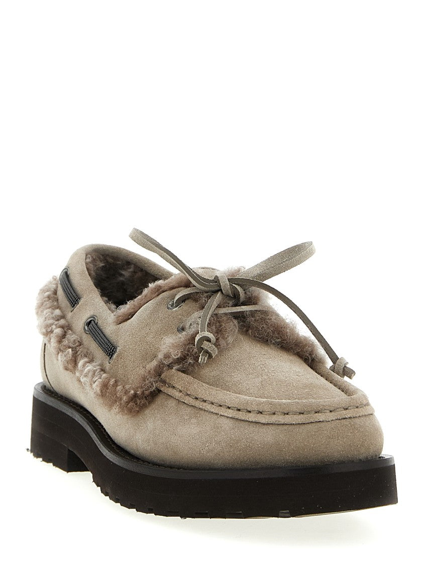 Brunello Cucinelli Precious Insert' Boat Shoe