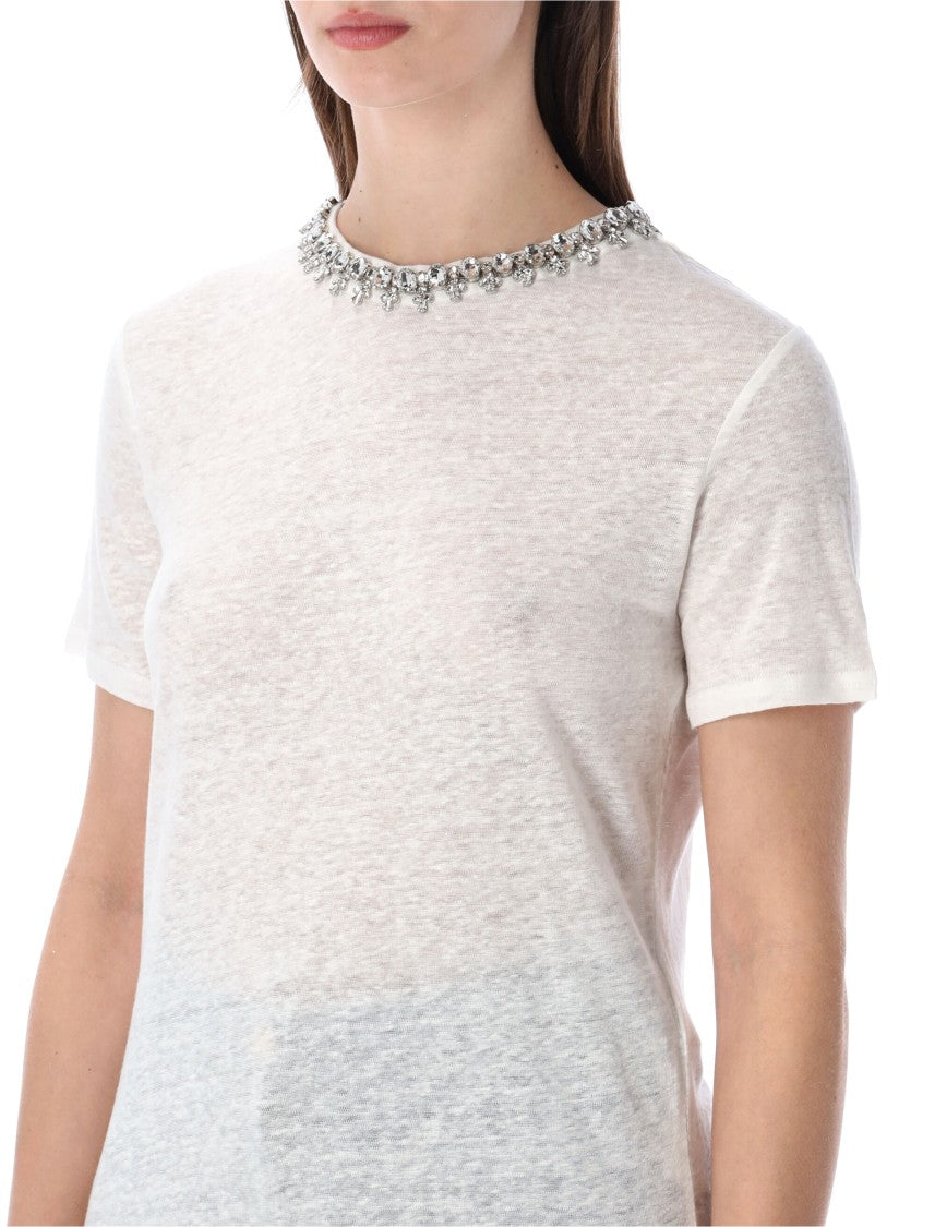 Zimmermann Zimmermann Crystal Embellished Linen Top