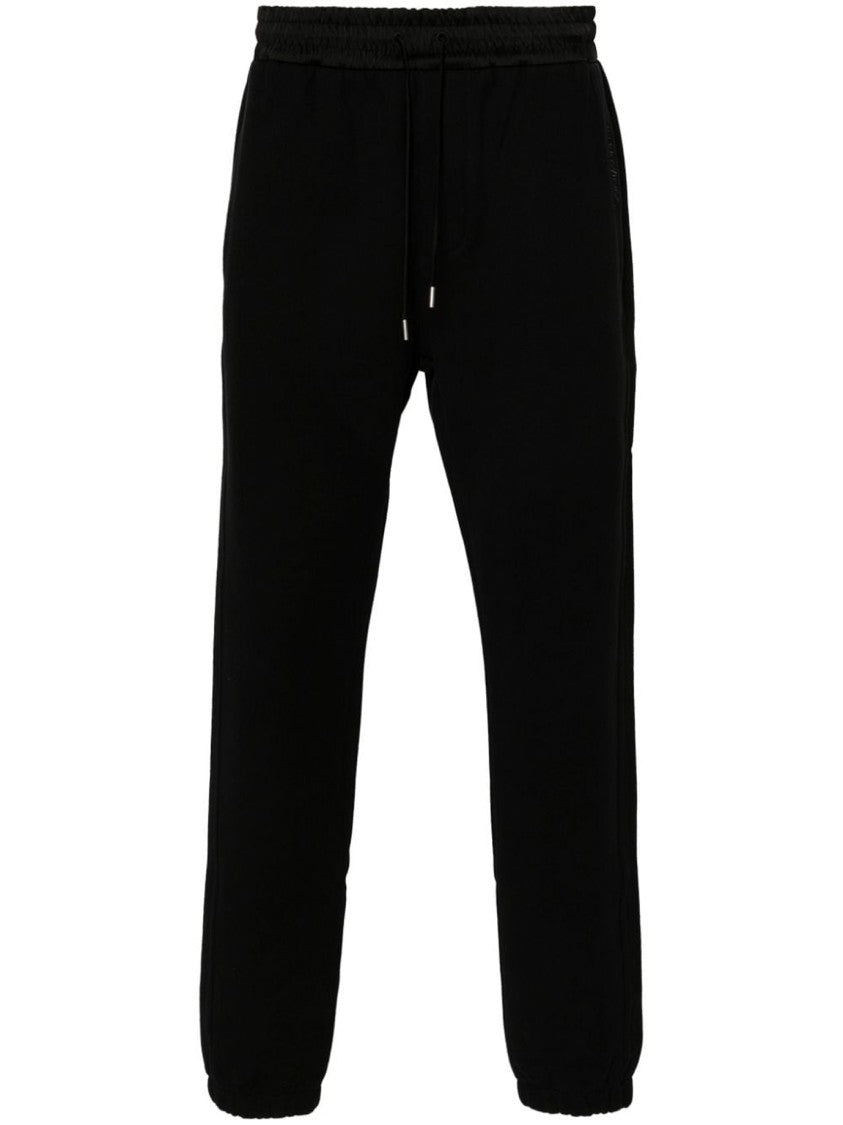 Saint Laurent Relaxed Cotton Trousers With Elastic Waistband And Tapered Cuffs