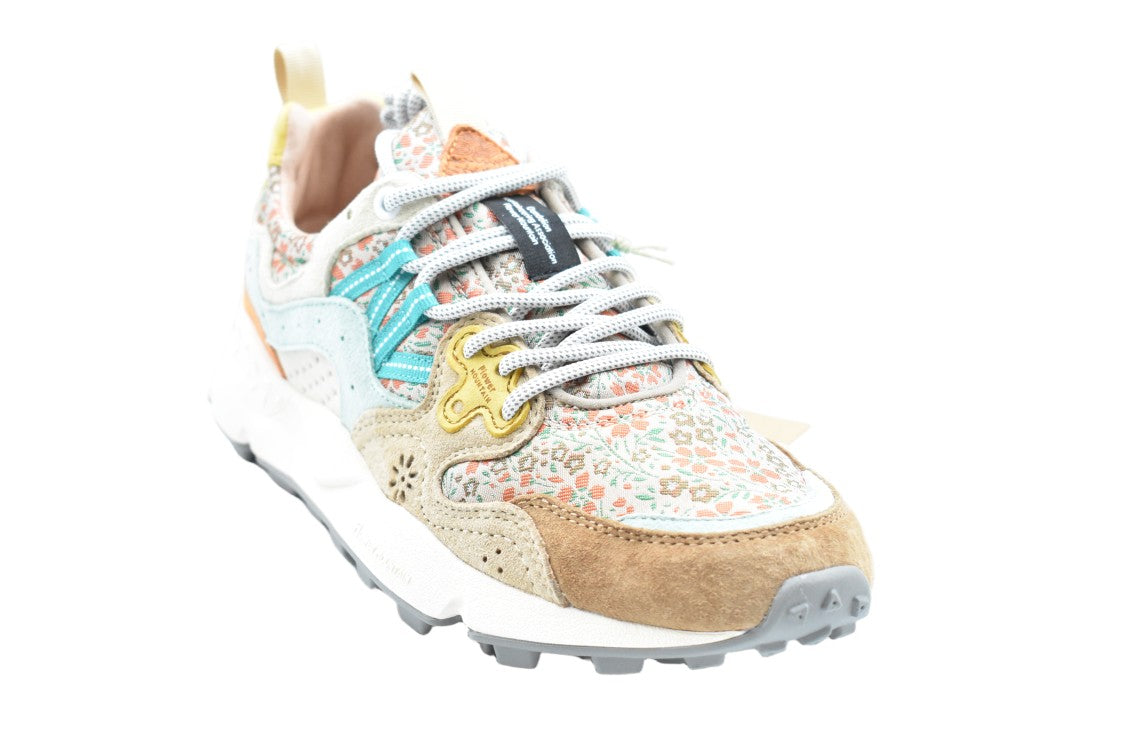 Flower Mountain Chestnut Suede Nylon Low-Cut Shoes