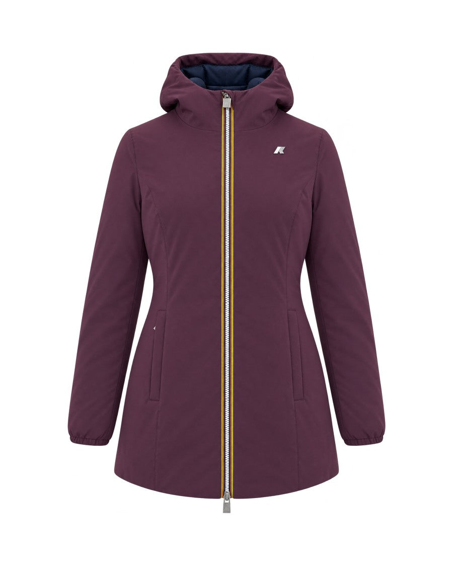 K-Way Reversible Three-Quarter Length K-Way Jacket With Hood