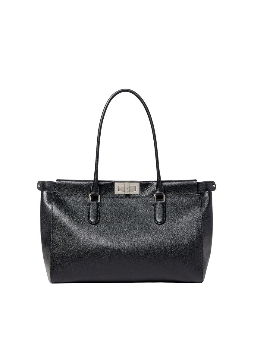 Fendi Spacious Black Full-Grain Calfskin Peekaboo Tote