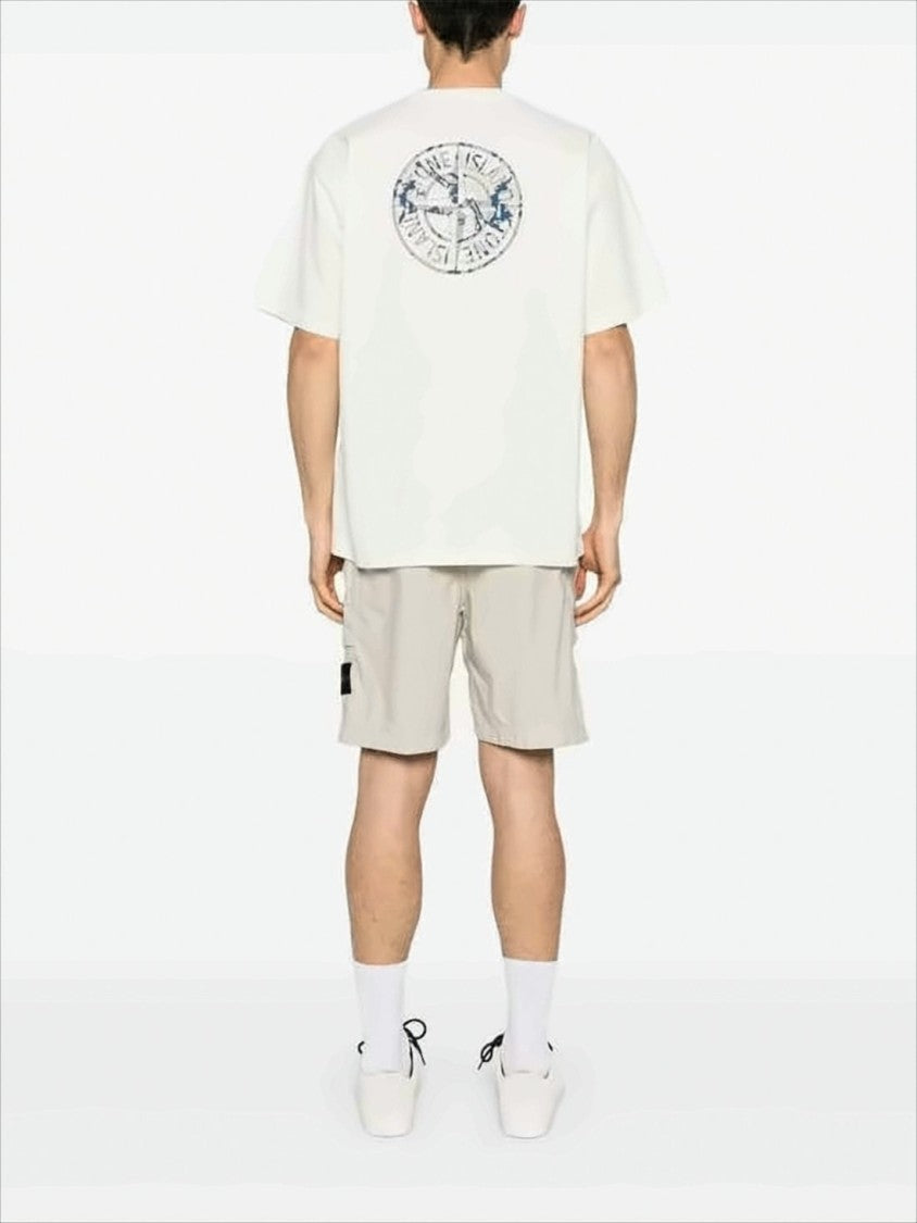 Stone Island Short-Sleeve T-Shirt With Minimalist Design And Logo Graphics
