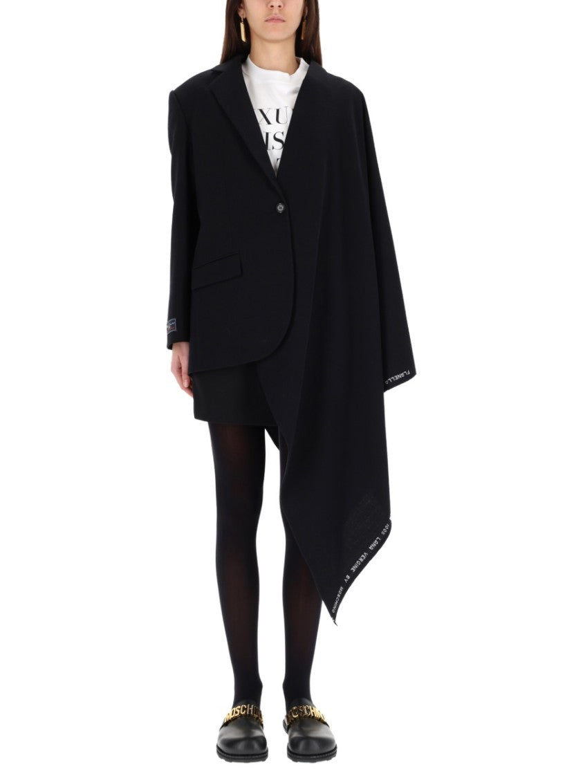 Moschino Asymmetrical Black Blazer