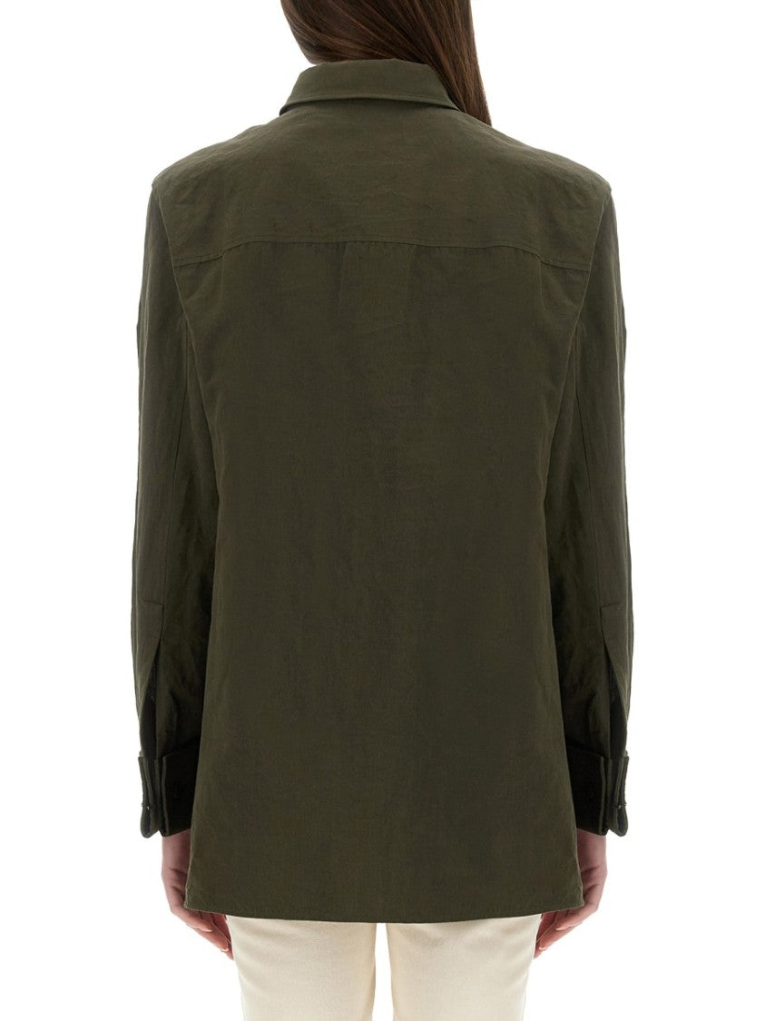 Saint Laurent Linen And Cotton "Cassandre" Shirt