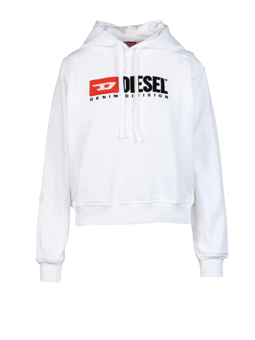 Diesel Cropped Cotton Sweatshirt With Bold Logo Print