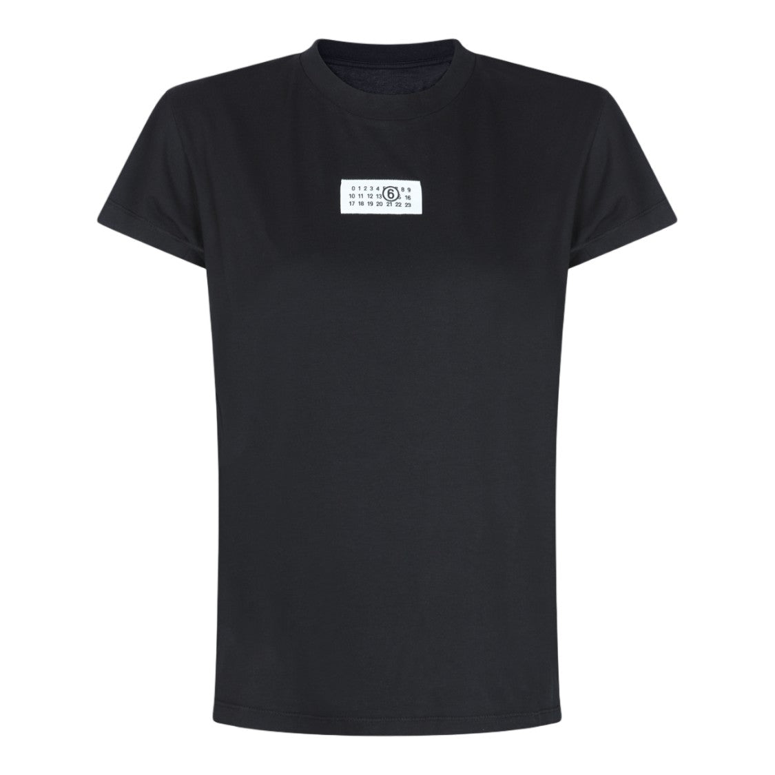 Mm6 By Maison Margiela Slim-Fit Black T-Shirt With Graphic Detail