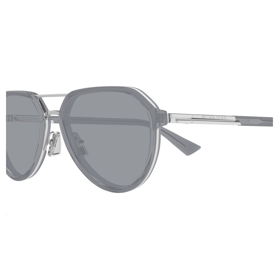 Bottega Veneta Bv1373s Translucent Grey Acetate Sunglasses