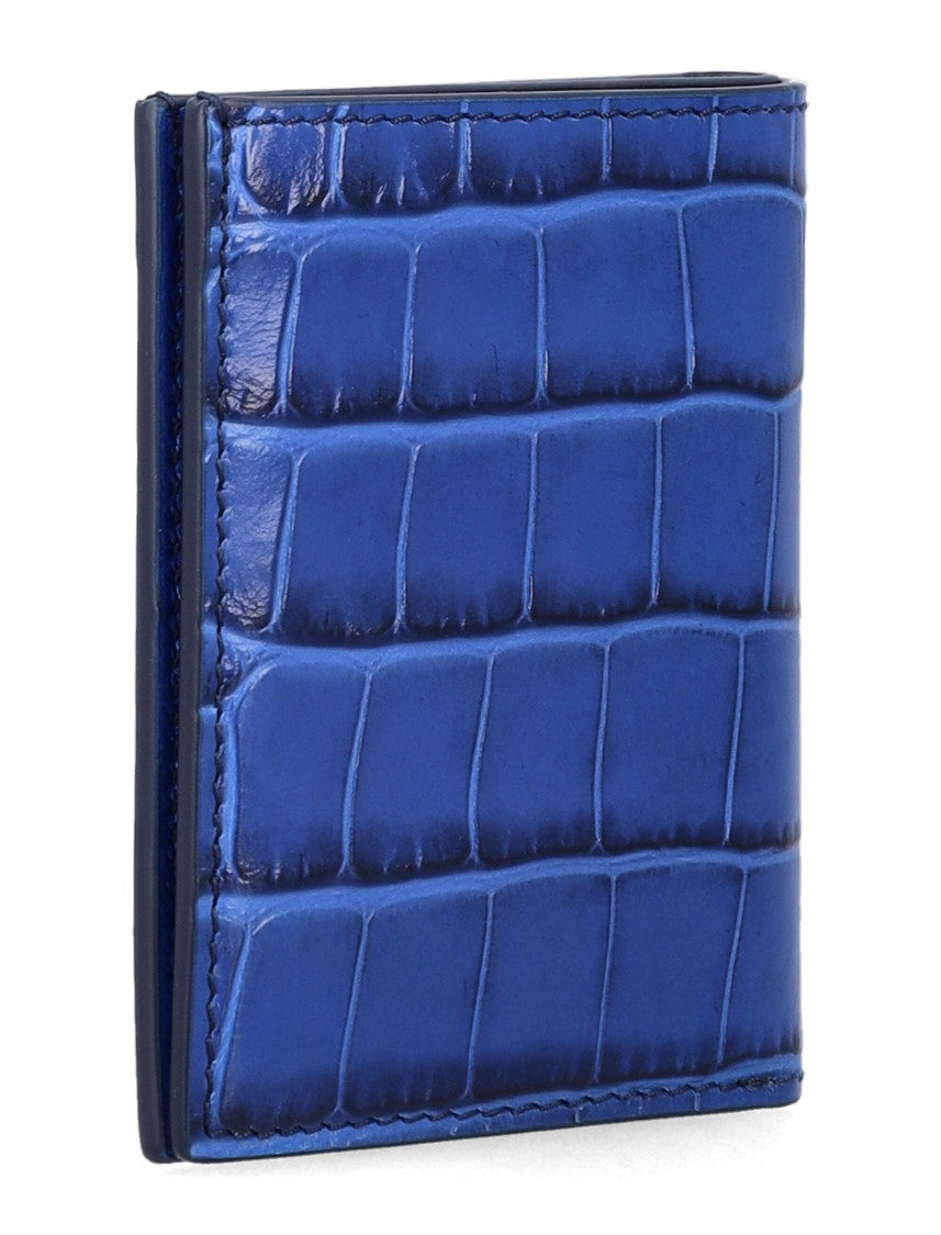 Tom Ford Crocodile-Embossed Folded Leather Card Holder