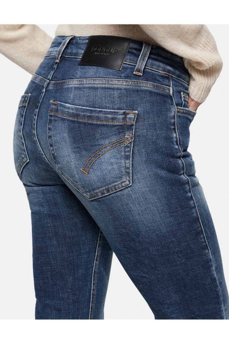 Dondup Blue Cotton-Elastane Denim Jeans