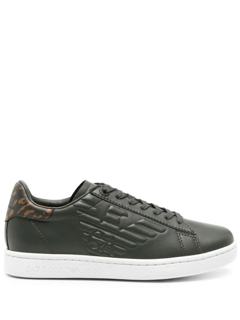 Ea7 Emporio Armani Contemporary Grey Leather Sneakers