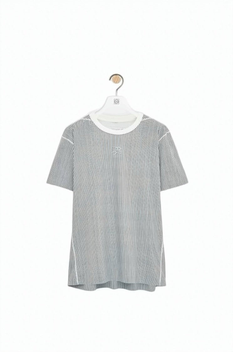 Loewe Vertical Stripe Pattern Short-Sleeved T-Shirt