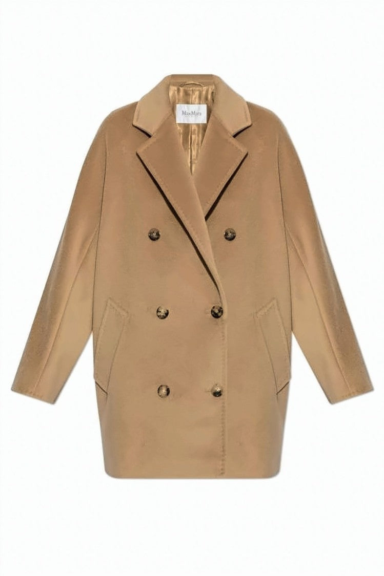Max Mara Boxy Double-Breasted Coat With Wide Lapels