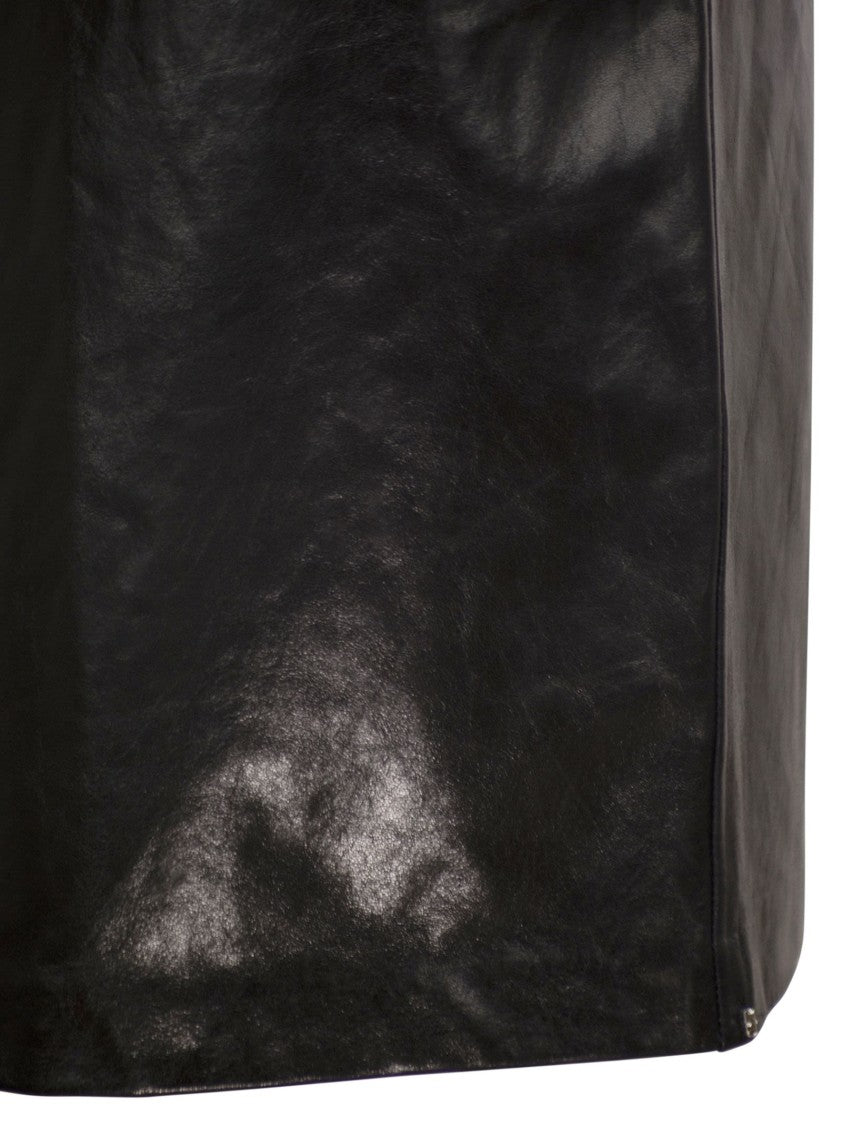 Sportmax Afa - Gonna Longuette In Pelle