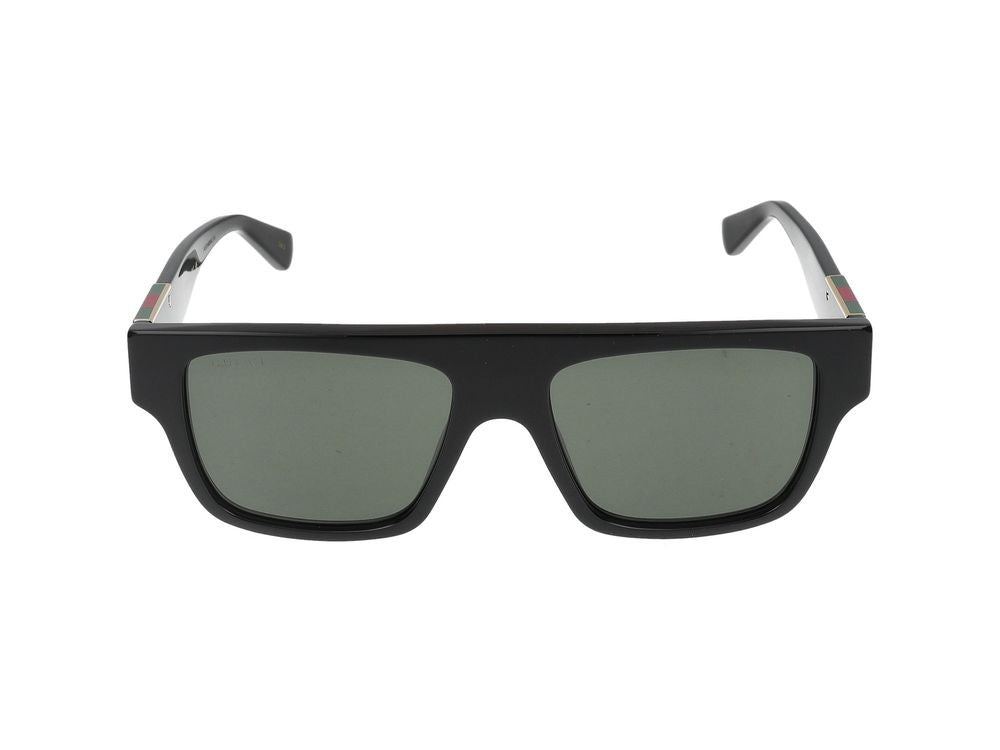 Gucci Black Metallic Accents Oversized Square Sunglasses