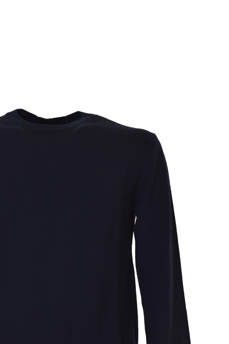 Jil Sander Blue Cotton Crewneck Sweater