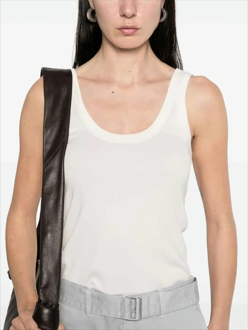 Lemaire Scoop Neck Sleeveless Cotton Tank Top