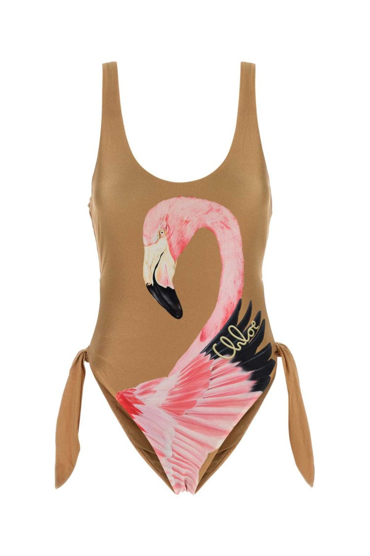Chloé Gold Stretch Nylon Swimsuit
